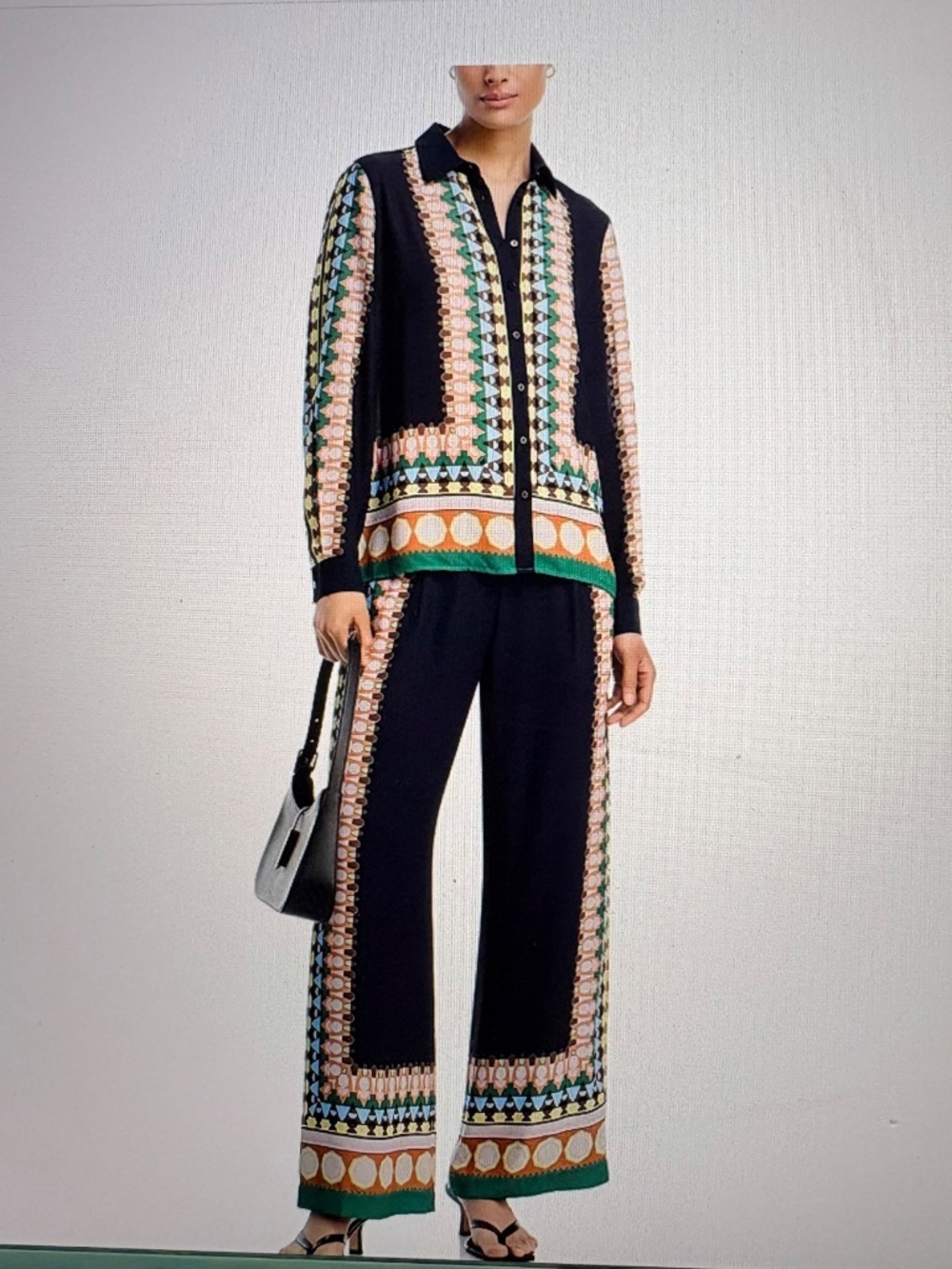 NWT  T Tahari Pull On Pants - Step Stone Print